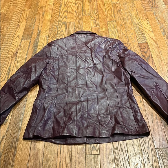 Metro Style Purple Leather Jacket - Picture 2 of 3